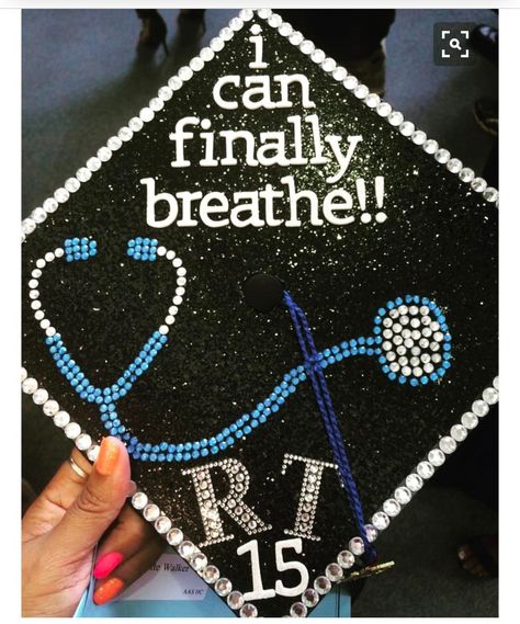 Respiratory Care Week Decorations, Respiratory Therapist Party Ideas, Respiratory Therapist Graduation Party, Respiratory Graduation Cap, Respritory Therapist, Respiratory Therapist Graduation Cap, Respiratory Therapy Graduation Party, Respiratory Therapist Aesthetic, Respitory Therapist