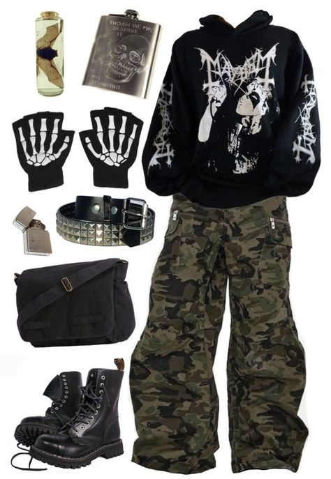 2007 Aesthetic Outfits, Punk Clothing Men, Emo Clothes Men, Male Clothing Ideas, Thrash Metal Outfit, Loser Core Outfits, Grunge Style Men, Punk Outfits Aesthetic, Metalhead Outfits