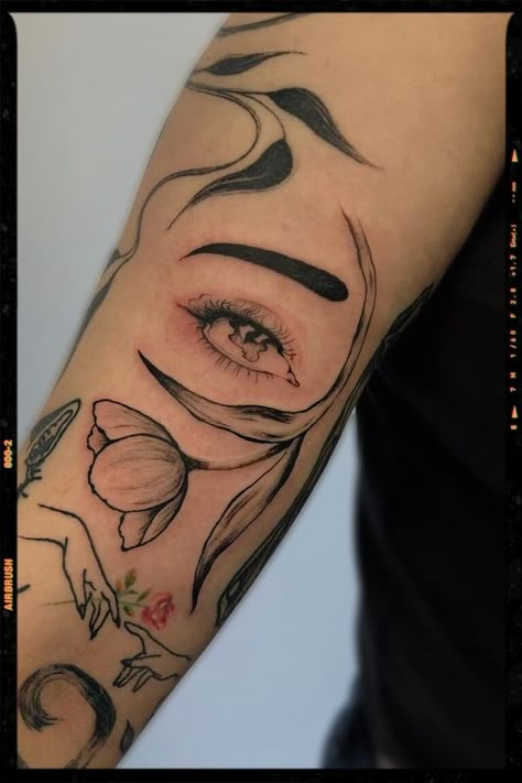 Melting Eye Tattoo Kaleidoscope Eyes Tattoo, Eye Tears Tattoo, Melted Eye Tattoo, Melting Eyes Tattoo, Eye Reflection Tattoo, Back Of Neck Eye Tattoo, Ocean Eyes Tattoo, Depreciation Tattoo, Melting Tattoo Designs