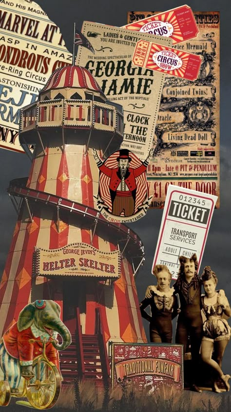 #aesthetic #summer #moodboard #vintage #myfirstshuffle #circus #vintagecircus #fair #carnival #vintagecarnival Hall Of Mirrors Aesthetic Carnival, Retro Carnival Aesthetic, 1800s Carnival, Carnival Wallpaper Aesthetic, 1920s Circus Aesthetic, Old Carnival Aesthetic, Circus Wallpaper Aesthetic, Vintage Carnival Aesthetic, Carnie Aesthetic