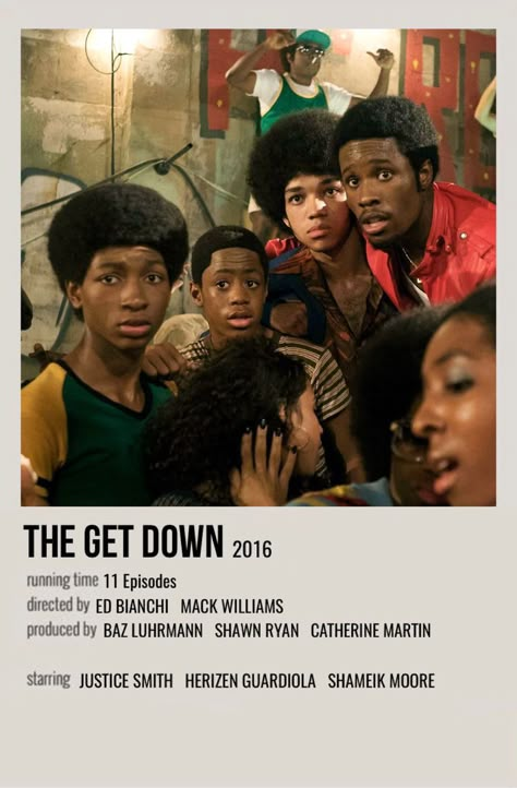 The Get Down Aesthetic, Black Comedy Movies, The Get Down Netflix, Black Love Movies, Polaroid Movie Poster, Movie Character Posters, Black Movies, The Get Down, Movies To Watch Teenagers