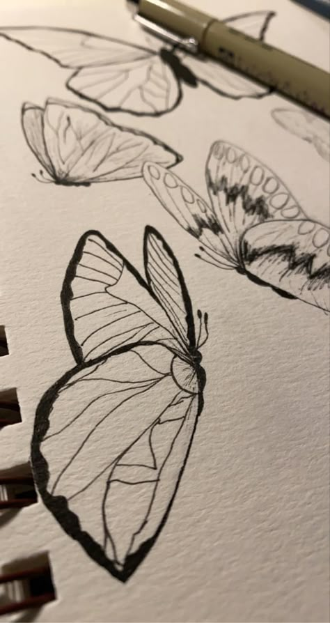 Butterfly Effect Drawing, Draw A Butterfly, Easy Girl, Beauty Culture, Indie Drawings, Art Journal Therapy, Butterfly Painting, Arte Sketchbook, Red Skirt