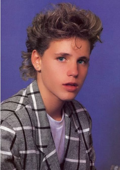 Mullet Hairstyle Mens 80s, 80s Mens Hair, 80s Hairstyles Men, 80s Mullet, 80s Haircuts, 80’s Hair, 90s Hairstyles Men, Corey Haim, Mullet Haircut