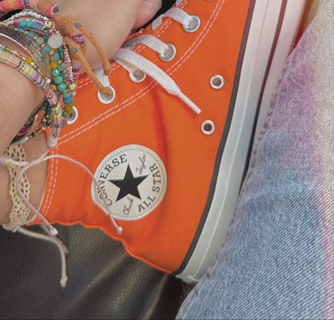 Orange Shoes Aesthetic, Burnt Orange Converse, Aesthetic Converse Colors, Orange Converse Sneakers For Spring, Orange Converse Outfit, Orange Converse Aesthetic, Converse Orange, Orange Converse Sneakers, Sporty Orange Converse Sneakers