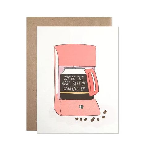 You're The Best Part of Waking Up Card – Burro You're The Best, You're Awesome, Blank Card, Hand Illustration, Love Cards, Kraft Envelopes, Love Gifts, Homemade Cards, Accessories Unique