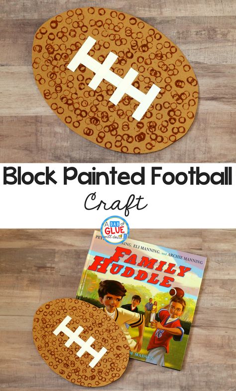 Sport Art Activities, Sports Theme Art, Super Bowl Crafts, Sports Lesson Plans, Super Bowl Activities, Football Activities, Sport Themed Crafts, Painted Football, Crafts By Month