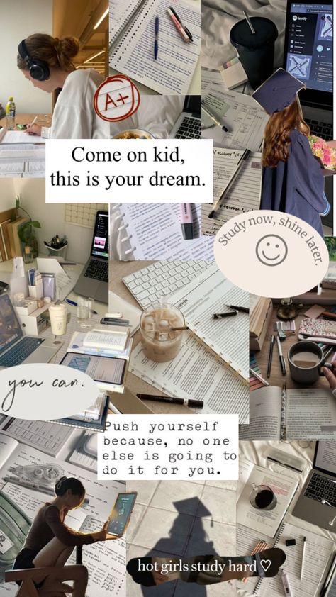 Just did a little collage with pics that make me motivated to studyyy Study Vision Board, Study Mode, College Motivation, Dream Motivation, Career Vision Board, Leadership Lessons, Academic Motivation, Vision Board Inspiration, Motivation Board