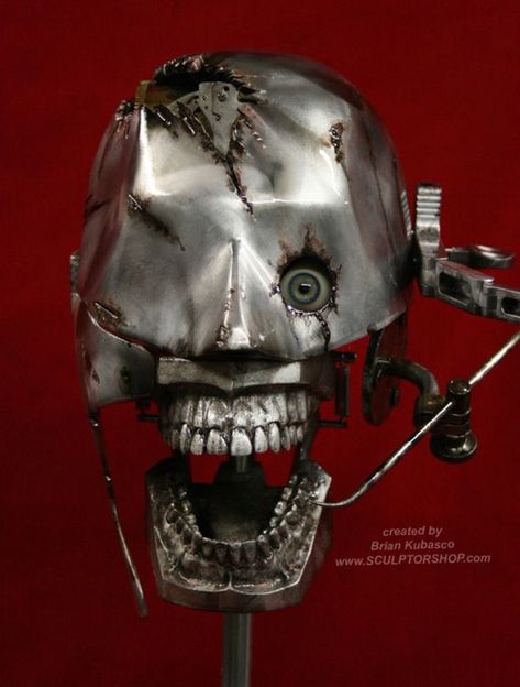 Art Bizarre, Bio Mechanical, Steampunk Skull, Baba Jaga, Metal Mask, 다크 판타지, Creepy Art, Industrial Art, 판타지 아트