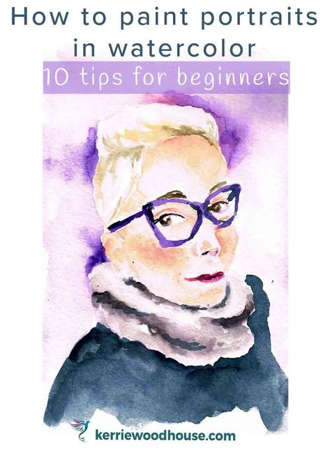 How to paint a portrait in watercolor How To Paint A Portrait For Beginners, Watercolour Faces Tutorial, Diy Watercolor Portrait, How To Paint Watercolor Portraits, How To Paint Faces Watercolor, Watercolor People Tutorial, Watercolor Illustration Art, How To Watercolor People, Watercolor Faces