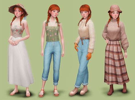 Sims 4 Cc Clothes Cottage Living, Sims 4 Cottagecore Outfits, Sims 4 Cottage Outfits, Cottage Living Sims 4 Outfits, Sims 4 Cottage Living Outfits, Sims 4 Farmer Clothes, Sims 4 Cottage Core Clothes, Sims 4 Farm Clothes Cc, Sims 4 Country Clothes