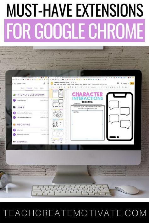 Google Slides Classroom, Google Sheets For Teachers, Google Productivity, Google Extensions, Google Ideas, Apps For Teachers, Computer Lessons, Google Chrome Extensions, Teacher Tech