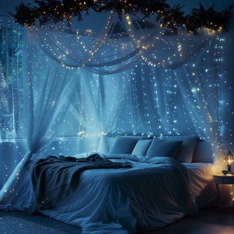 ✨ Cozy up your bedroom with these romantic lighting ideas! 💡 Create the perfect ambiance for a night in or add a touch of magic to your space. ✨ Which idea is your favorite? Share below! #BedroomBliss #RomanticLighting #CreateYourEscape https://www.shopinroom.com/romantic-lighting-ideas-for-bedroom/ Night Themed Bedroom, Folklore Bedroom, Pretty Bedroom Aesthetic, Blue Ceiling Bedroom, Lights Night Aesthetic, Romantic Bedroom Lighting Ideas, Romantic Bedroom Lighting, Whimsical Bedroom, Colorful Room Decor