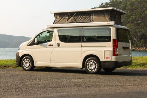 New Toyota Hiace Campervan First Look Hiace Campervan, Toyota Hiace Campervan, Hiace Camper, Toyota Camper, Van Camp, Camper Beds, Camping Lifestyle, Adventure Car, Toyota 4x4