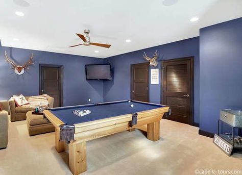 Navy Basement, Basement Paint Color Ideas, Paint Colors Nursery, Large Basement Ideas, Basement Ideas Colors, Basement Man Cave Ideas, Basement Paint, Basement Colors, Basement Paint Colors