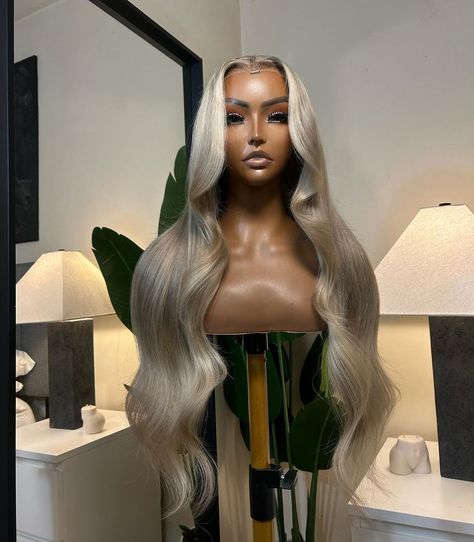 All Posts • Instagram Unique Wig Hairstyles, Unique Wigs, Blonde Wig Hairstyles, Cute Wig Hairstyles, Frontal Styles, Wig Highlights, Frontal Wig Hairstyles, Lace Fronts, Blonde Wavy Hair