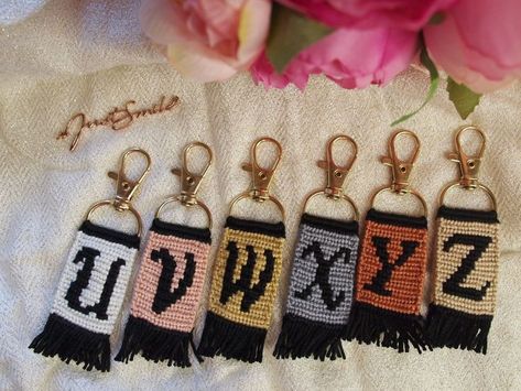 These beautiful keychains are made with warm color embroidery floss << Features Both side (Front & Back) >> *Alphabet A to Z + American Sign Language (ASL) \\\\\ Super Unique ////// Alphabet A To Z, Alphabet A, Color Embroidery, American Sign Language, A To Z, Sign Language, Embroidery Floss, Warm Colors, Friendship Bracelets