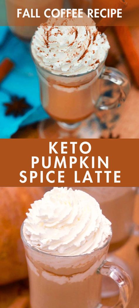 Sip on fall vibes with this Keto Pumpkin Spice Latte! Creamy, cozy, and low carb, it’s the perfect way to enjoy your favorite autumn flavor without the sugar. Easy to make and packed with all the pumpkin spice goodness! fall drinks | fall keto coffee Keto Pumpkin Spice Latte, Dolce Poche Calorie, Keto Coffee Creamer, Peace Love And Low Carb, Weight Watcher Desserts, Keto Coffee Recipe, Dessert Oreo, Pumpkin Spiced Latte Recipe, Low Carb Drinks