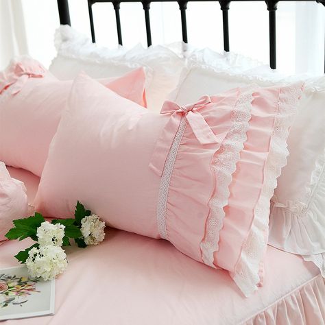 2pcs pink pillow sham JullietteDream cake layers lace couple pillow case luxury pillowcases princess sweet body pillow cover _ - AliExpress Mobile Princess Pillow, Cotton Cake, Couple Pillow, Bedroom Ambiance, White Elegance, Body Pillow Cover, Cotton Wedding, Cake Layers, Pink Pillow