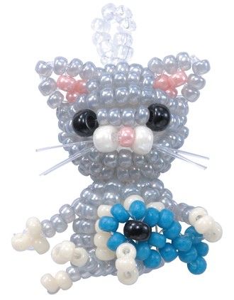 Baby Born Kleidung, Keychain Craft, Cat Bead, Motifs Perler, Jewelry Making Kits, Cat Keychain, Cat Charm, Beaded Animals, Bead Kits