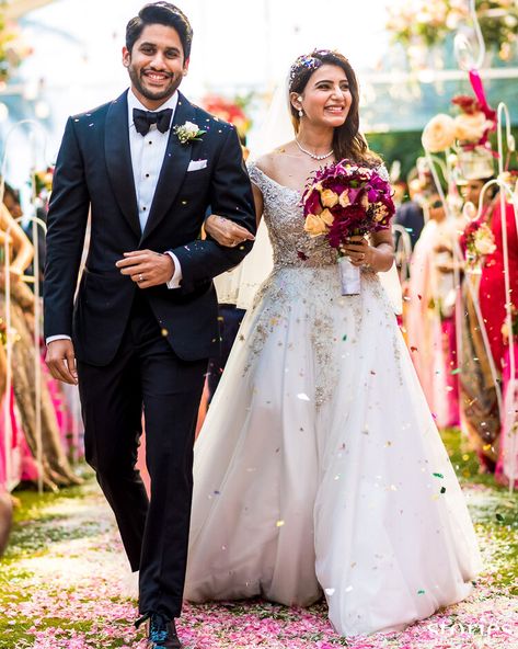 Samantha Actress, Christian Wedding Dress, Celebrity Wedding Gowns, Christian Wedding Gowns, Naga Chaitanya, Engagement Dress For Bride, Samantha Wedding, Samantha Ruth Prabhu, Christian Bride