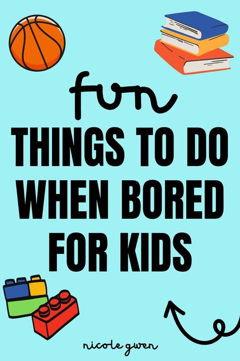 fun things to do when your bored kids Fun Things For Kids, Movie Night For Kids, Rainy Day Activities For Kids, Boredom Busters For Kids, Bored Kids, Kids Things To Do, Things For Kids, Winter Activities For Kids, What To Do When Bored