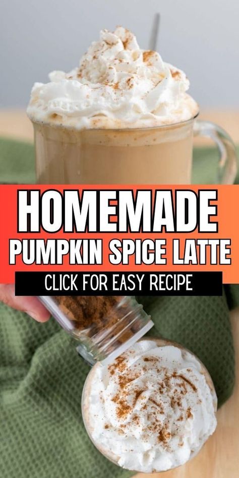 Discover how to make a fall favorite with this pumpkin spice latte recipe. Bursting with the warm flavors of pumpkin and spices, this drink is the perfect autumn treat. Whether you prefer it hot or iced, this simple recipe brings the Starbucks experience to your home. Pumpkin Latte Recipe, Homemade Pumpkin Spice Latte, Pumpkin Spiced Latte Recipe, Homemade Pumpkin Spice, Fall Drink, Homemade Pumpkin Pie, Pumpkin Latte, Healthy Fall, Latte Recipe