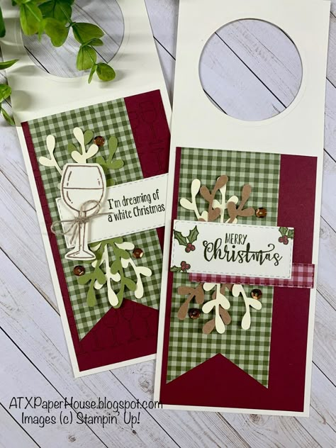 Stampin\' Pretty Pals Sunday Picks 11.03 - Angela Slutz Wine Bottle Gift Tags, Wine Gift Tags, Bottle Gift Tags, Xmas Tags, Wine Bottle Topper, Mary Fish, Wine Bottle Tags, Christmas Wine Bottles, Wine Bags