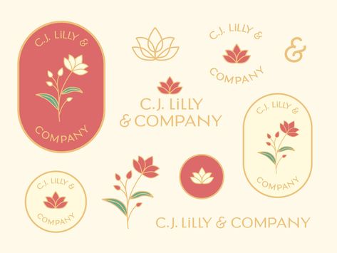 Concept rebrand for C.J. Lilly & Company, a local floral and gifts store.   #branding #branddesign #logo #logomark #logotype #logoinspiration #identity #brandidentity #floral Gift Shop Branding Design, Flower Logos Ideas, Floral Brand Identity, Flower Company Logo, Flower Store Logo, Craft Shop Logo, Gift Shop Logo Design, Flower Business Logo, Floral Shop Logo