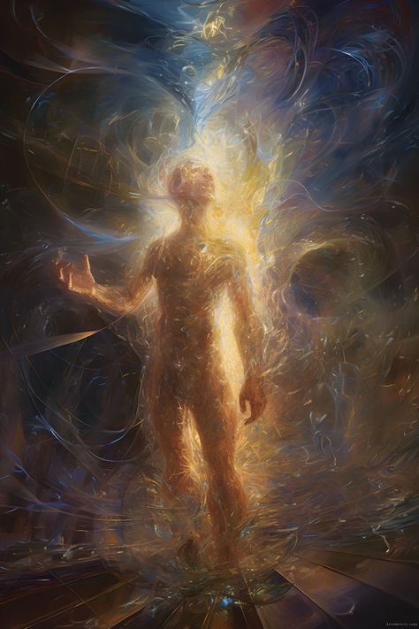 Blazing Astral Plane Aesthetic, Soul Representation, Light Beings Spiritual Art, Spirit World Art, Soul Ascending, Dreaming Aesthetic, Higher Being, Space Angel, Being Of Light