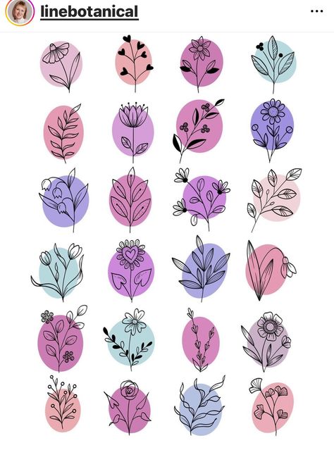 Cute Flower Doodles, Sticker Printable, Doodle Art Flowers, Bond Paper Design, Cute Easy Doodles, Boho Painting, Bullet Journal Design Ideas, Cute Doodles Drawings, Book Art Diy