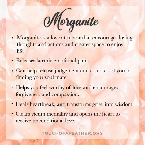 Morganite Crystal Meaning, Morganite Meaning, Birthstones Chart, Unexpressed Feelings, Morganite Crystal, Loving Thoughts, Stone Energy, Earth Gift, Crystal Guide