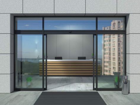 Touchless Entry for Your Apartment Building Modern Sliding Glass Doors, Aluminium Glass Door, Automatic Doors, French Doors Bedroom, Custom Sliding Doors, Automatic Sliding Doors, Wooden Sliding Doors, Folding Glass Doors, Entry Doors With Glass