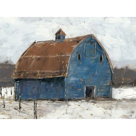 Blue Barn I Poster Print - Ethan Harper-VARPDX165503FN Image 1 Barn Watercolor, Watercolor Barns, Watercolor Doodle, Blue Barn, Big Red Barn, Barn Pictures, Country Barns, Barn Painting, Graphic Ideas