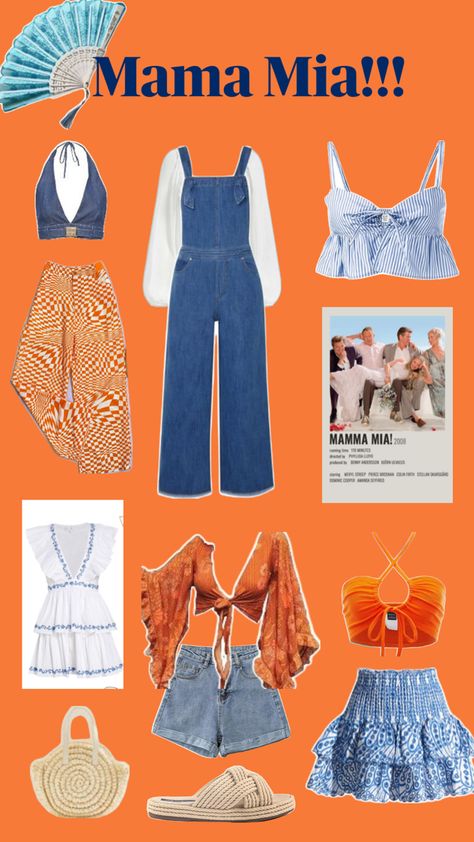 Mama Mia!!! Clothes Inspiration Mama Mia Movie Outfits, Mama Mia Clothes, Mamma Mia Style Outfits, Momma Mia Outfits, Young Donna Outfits, Mama Mia Inspired Outfits, Mamma Mia Style, Donna Outfits, Mamma Mia Outfits