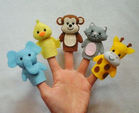 Animal Finger Puppets, Diy Busy Books, Finger Puppet Patterns, Felt Puppets, Felt Toys Patterns, Felt Animal Patterns, Felt Ornaments Patterns, Felt Finger Puppets, Puppet Patterns