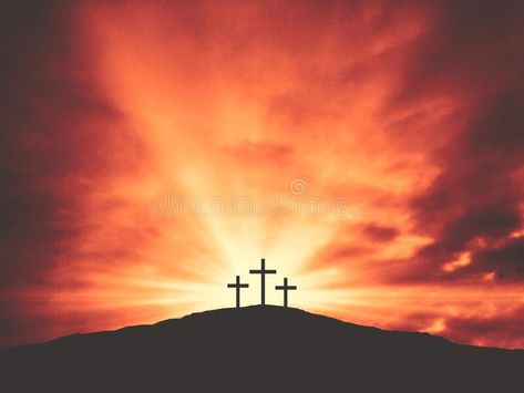 Three Christian Easter Crosses on Hill of Calvary with Colorful Clouds in Sky. C #Sponsored , #Ad, #Ad, #Easter, #Hill, #Clouds, #Crosses Easter Crosses, Cross Silhouette, Church Media Design, Cross Pictures, Crucifixion Of Jesus, Landscaping Images, Colorful Clouds, Sun And Clouds, Jesus Christ Art