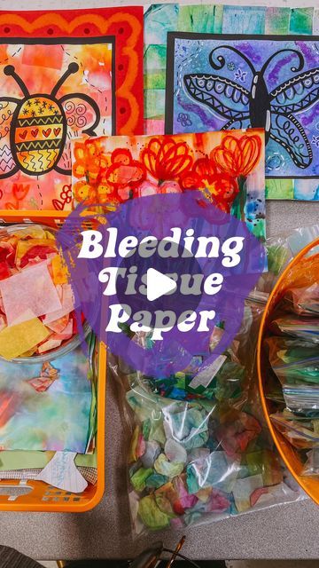 Tissue Paper Art Preschool, Crepe Paper Crafts For Kids, Tissue Paper Art Projects, Tissue Paper Art For Kids, Diy For Beginners, Crepe Paper Crafts, Crepe Paper Flowers Diy, Tissue Paper Craft, Tissue Paper Art