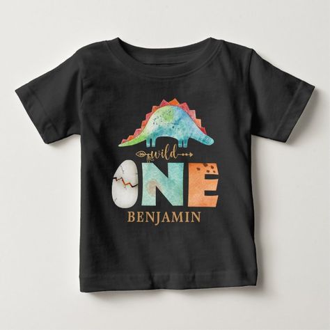 Dino Theme, Dino Eggs, Dinosaur First Birthday, First Birthday Shirts, Dinosaur Shirt, Baby Dinosaurs, Top Baby Products, Baby T Shirts, Dinosaur Party