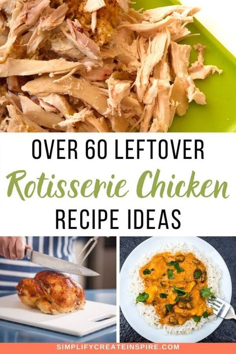 Leftover Chicken Roaster Recipes, Healthy Recipe With Rotisserie Chicken, What To Do With Roasted Chicken, Traditional Dinners, Roast Chicken Meals, Roast Chicken Dinner Recipes, Store Bought Roasted Chicken Recipes, What Can I Do With Leftover Rotisserie Chicken, Repurpose Rotisserie Chicken