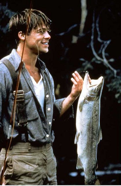 A River Runs Through It ~ 1992~ so many beautiful things in this picture and not just brad Pitt. A River Runs Through It, Fishing Photography, Suspenders Men, Two Fish, Run Through, Daniel Craig, Gone Fishing, Trout Fishing, Film Serie