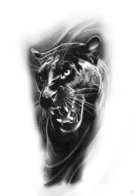 Black Lion Tattoo, Black Panther Tattoo Design, Realistic Black Panther Tattoo, Panther Tattoo Design, Puma Tattoo Design, Panther Head Tattoo Design, Panther Head Tattoo, Tattoo Coverups, Tattoos To Cover Other Tattoos