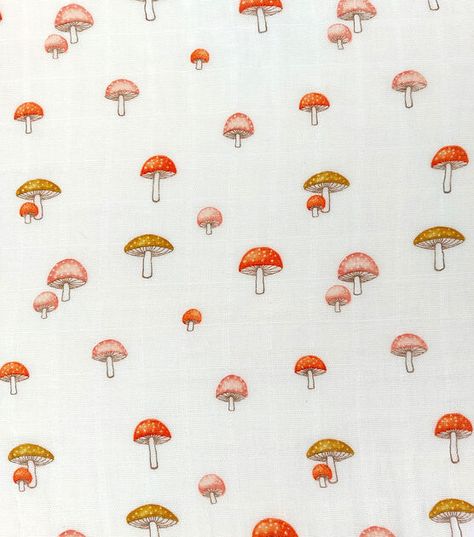 Woodland Mushroom Swaddle Organic Nursery Cotton Fabric | JOANN Mushroom Nursery, Organic Nursery, Baby Fabric, Kids Fabric, Free App, Joanns Fabric And Crafts, Projects For Kids, Craft Stores, Free Apps