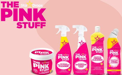 Stardrops - The Pink Stuff - The Miracle Cleaning Paste, Multi-Purpose Spray, And Bathroom Foam 3-Pack Bundle (1 Cleaning Paste, 1 Multi-Purpose Spray, 1 Bathroom Foam) The Pink Stuff Cleaner, Pink Cleaner, Pink Stuff Cleaner, Miracle Cleaner, The Pink Stuff, Bathroom Spray, Cleaning Paste, Kitchen Spray, Time Space