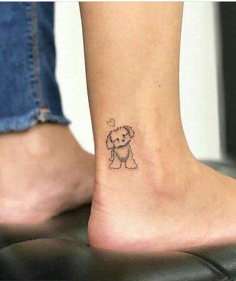 Head Small Dog Tattoos - Small Dog Tattoos - Small Tattoos - MomCanvas Poodle Tattoo, Tatoo Dog, Puppy Tattoo, Small Dog Tattoos, Tier Tattoo, Pawprint Tattoo, New Tattoo Designs, Shape Tattoo, Small Girl Tattoos