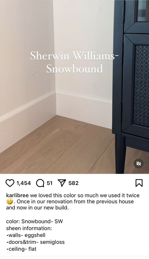 Sw Snowbound Walls, Snowbound Walls And Trim, Snowbound Coordinating Colors, Snowbound Sherwin Williams Walls, Snowbound Walls, Snow Bound Sherwin Williams, Sw Snowbound Walls With Pure White Trim, Snowbound Whole House Palette, Snowbound Paint Pallet