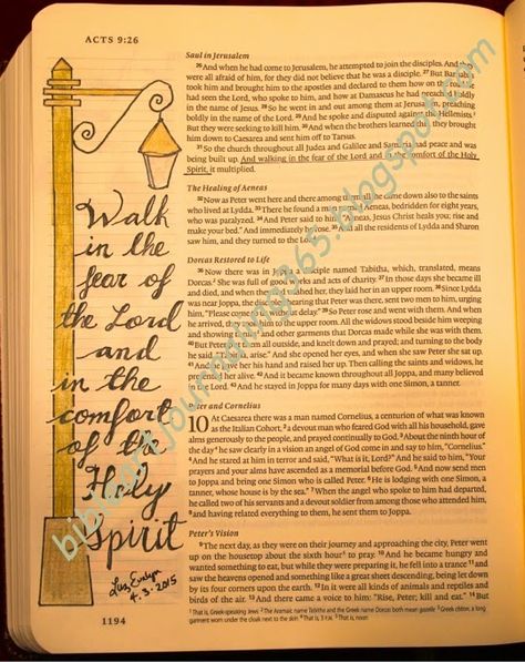 Easy Bible Art Journaling Journey: Acts 9:31 (April 3rd) Acts 9 Bible Journaling, Acts Bible Journaling, Bible Doodles Journaling, Easy Bible Journaling, Acts Bible, Writing Journal Ideas, Acts 9, Jesus Died On The Cross, Bible Doodles