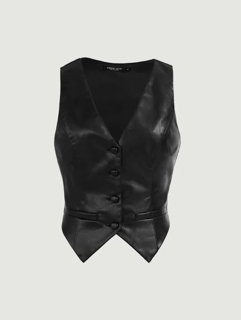 Black Leather Vest Outfits For Women, Black Leather Vest Outfit, Leather Vest Outfits For Women, Leather Vest Women, Leather Vest Outfit, Suit Vest Women, Leather Gilet, White Tops Outfit, Vest Outfits For Women