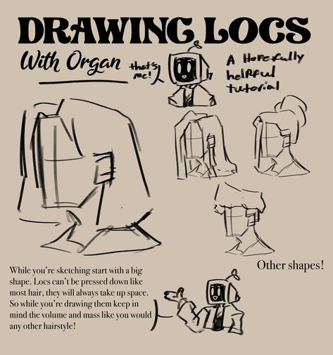 Drawing Locs Reference, Loc Drawing Tutorial, Dreads Art Drawing, How To Draw Dreads Male, Dreadlock Drawing Reference, Locs Reference, How To Draw Dreadlocks, Locs Drawing Reference, How To Draw Locs