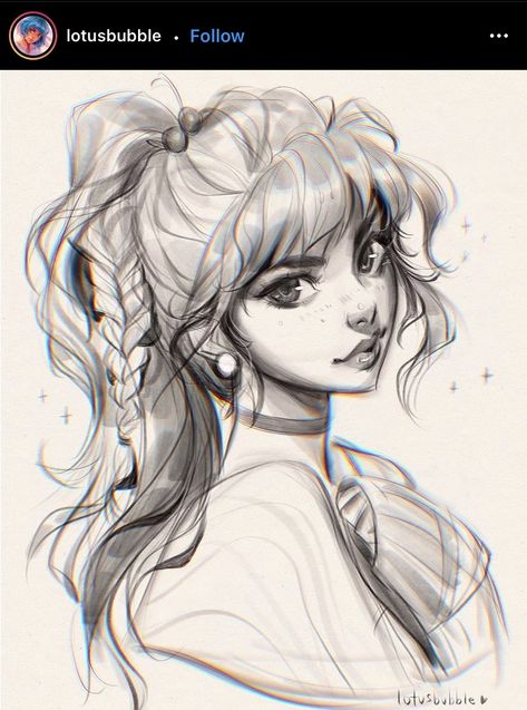 Lotus Bubble, Lydia Elaine, Morning Sketch, Nba Artwork, Drawing Hairstyles, I Love Drawing, Bubble Art, Love Drawing, Dreamy Art