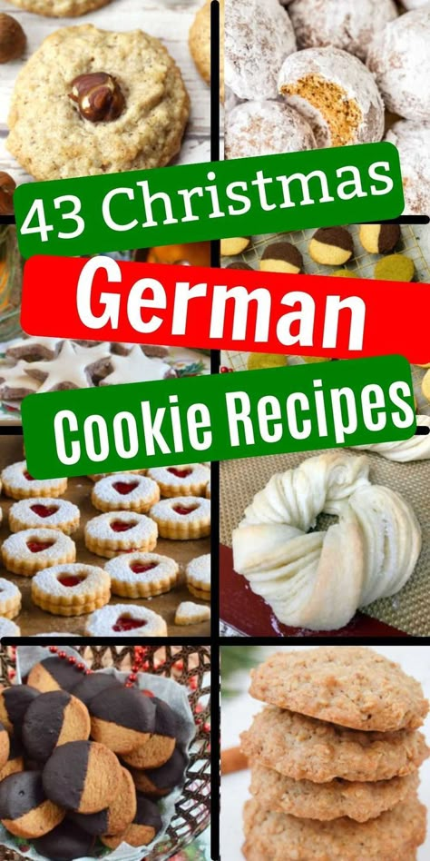 Discover the tasty world of German Christmas cookie recipes. 43 traditional Christmas German Cookies you will absolutely love. From butter cookies to German Gingerbread cookies, this is the best holiday round up. #christmasonadime #germanchristmascookies #christmascookies German Cookie Recipes, German Gingerbread Cookies, German Gingerbread, Xmas Cookies Recipes, German Pastries, German Christmas Food, German Food Authentic, German Christmas Cookies, Traditional Christmas Cookies